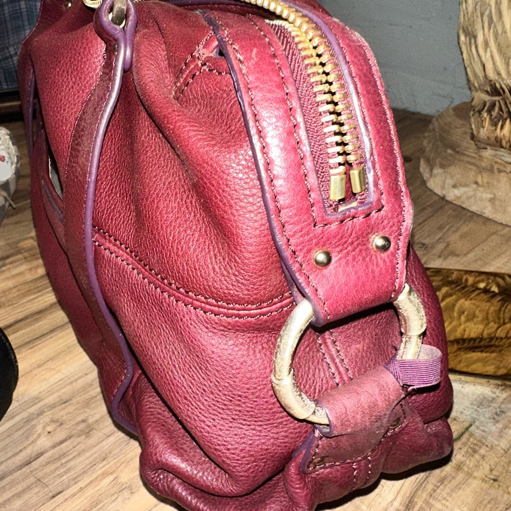 Michael Kors Merlot Leather Shoulder Bag - Picture 16 of 17